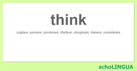 think coniugazione